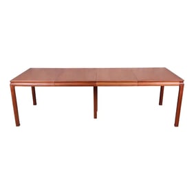 Edward Wormley for Dunbar Janus Collection Walnut Extension Dining Table, Newly Restored