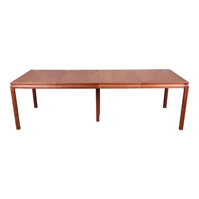 Edward Wormley for Dunbar Janus Collection Walnut Extension Dining Table, Newly Restored (1 of 12)