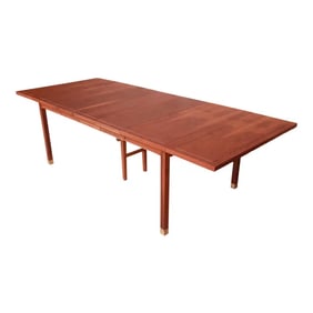 Harvey Probber Style Mid-Century Modern Walnut Extension Dining Table, Newly Refinished