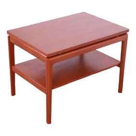 Danish Modern Teak Side Table Attributed to Peter Hvidt and Orla Mølgaard-Nielsen, Newly Refinished