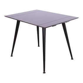 Paul McCobb Planner Group Mid-Century Modern Black Lacquered Extension Dinette Table, Newly