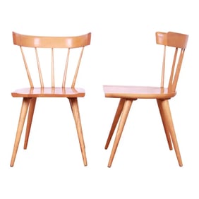 Paul McCobb Planner Group Mid-Century Modern Spindle Back Dining Chairs - A Pair