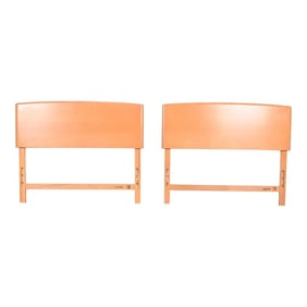 Heywood Wakefield Mid-Century Modern Birch Twin Size Headboards, Pair