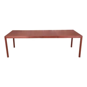 John Stuart Mid-Century Modern Walnut Extension Dining Table, Newly Refinished