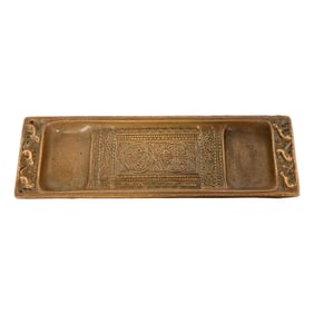 Tiffany Studios New York Venetian Bronze Doré Pen Tray