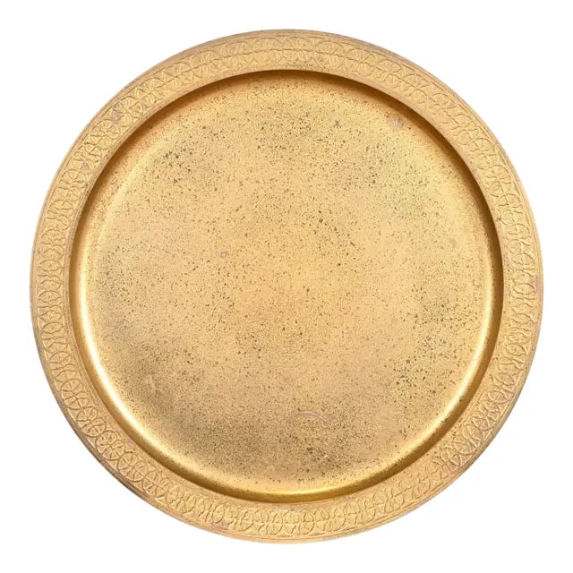 Tiffany Studios New York Bronze Doré Large Charger Plate or Tray (1 of 9)