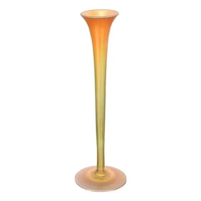 Louis Comfort Tiffany Favrile Iridescent Art Glass Bud Vase