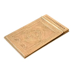 Tiffany Studios New York Adam Bronze Doré Notepad Holder