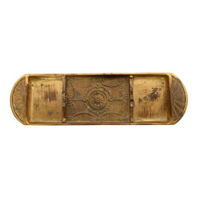 Tiffany Studios New York Adam Bronze Doré Pen Tray