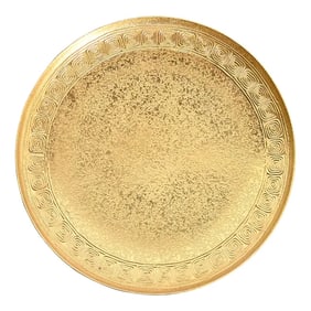 Tiffany Studios New York Bronze Doré Plate With Greek Key Design