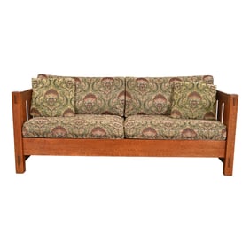 Stickley Mission Oak Arts and Crafts Settle Sofa