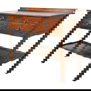 Stickley Brothers Antique Mission Oak Arts & Crafts Sideboard Buffet Server, Circa 1900: An exceptional antique Mission or Arts & Crafts sideboard buffet, server, or bar cabinet By Stickley Brothers USA, Circa 1900 Quarter sawn oak, with original hammered copper hardware. Measures: 48"W x