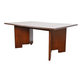 Frank Lloyd Wright for Heritage Henredon Taliesin Mahogany Extension Dining Table, Newly Refinished