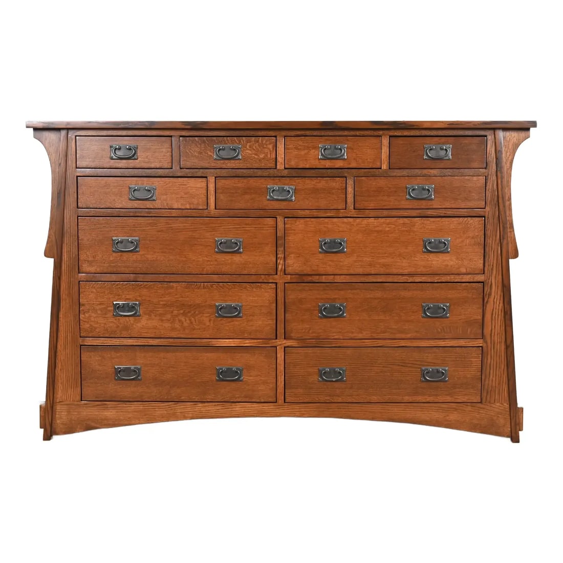 Stickley Style Arts & Crafts Oak Thirteen-Drawer Dresser Chest, Newly Refinished (1 of 12)