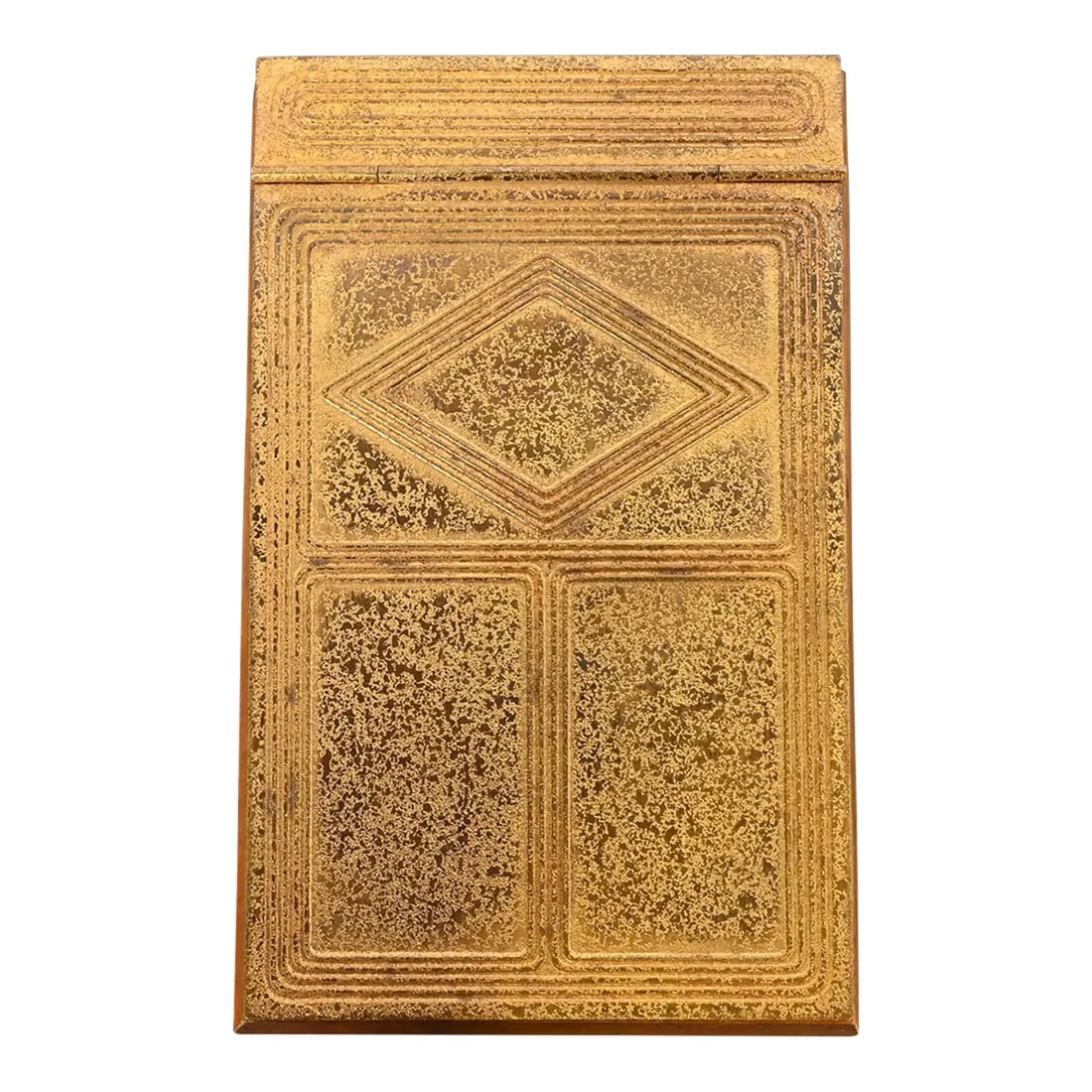 Tiffany Studios New York Graduate Pattern Bronze Doré Notepad Holder (1 of 12)