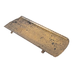 Roycroft Arts & Crafts Brass Finished Hammered Copper Pen Tray