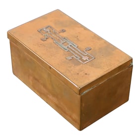 Heintz Arts & Crafts Sterling Silver on Bronze Box