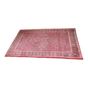 Semi-Antique Hand-Knotted Persian Sarouk Room Size Rug, Circa 1940s