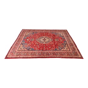 Mid 20th Century Vintage Hand-Knotted Persian Tabriz Room Size Wool Area Rug