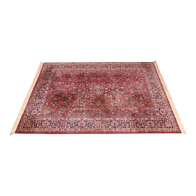 Vintage Karastan Sarouk Room Size Wool Rug, Circa 1950s