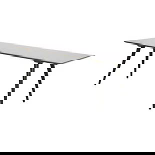 Paul McCobb Planner Group Black Lacquered Coffee Table or Bench, Newly Refinished: A sleek and stylish Mid-Century Modern coffee table or benchBy Paul McCobb for Winchendon Furniture, "Planner Group"USA, 1950sBlack lacquered solid birch.Measures: 60"W x 18"D x 19.5"H.Professionally