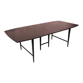 Paul McCobb Planner Group Mid-Century Modern Black Lacquered Extension Dining Table