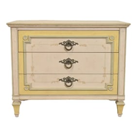 John Widdicomb French Regency Louis XVI Painted Bachelor Chest or Bedside Chest, Circa 1960s