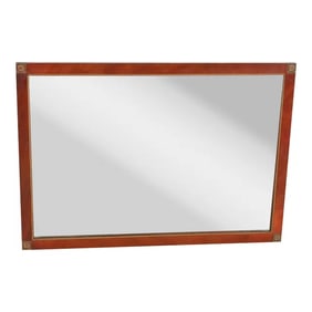 Grosfeld House Style Regency Mahogany and Giltwood Framed Large Wall Mirror, Circa 1940s