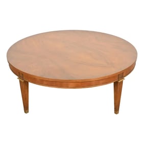 Baker Furniture French Regency Louis XVI Burled Walnut Coffee Table or Cocktail Table, Circa 1960s