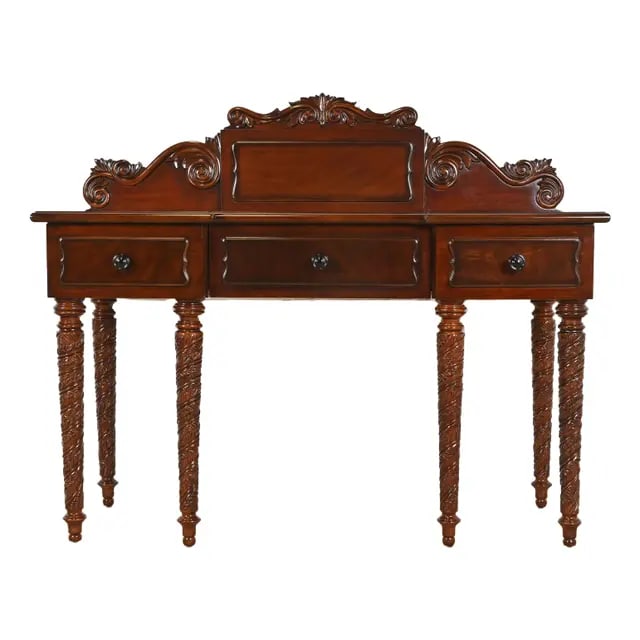 Ralph Lauren British Colonial Carved Mahogany Sideboard Buffet or Console Table (1 of 12)