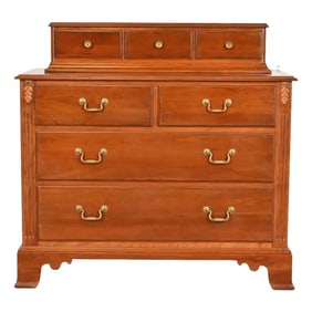 Ethan Allen Georgian Solid Cherry Wood Dresser or Chest of Drawers