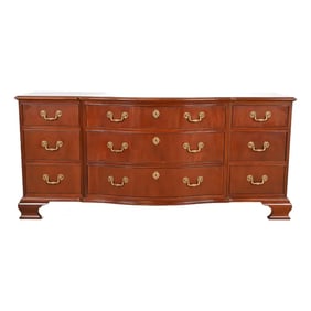 Baker Furniture Georgian Mahogany Bow Front Dresser or Credenza