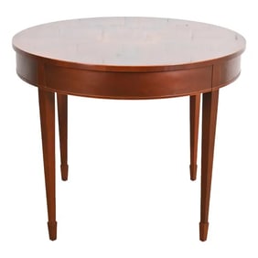 Baker Furniture Federal Inlaid Mahogany Game Table or Breakfast Table