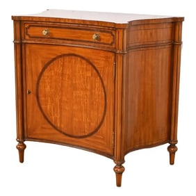 Maitland Smith French Regency Louis XVI Satinwood and Inlaid Rosewood Buffet Server or Bar Cabinet