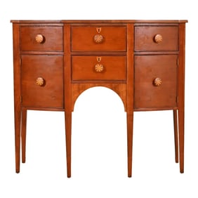 Baker Furniture Federal Inlaid Cherry Wood Sideboard Credenza