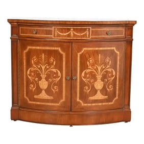 Karges French Regency Louis XVI Mahogany Inlaid Marquetry Buffet Server or Bar Cabinet