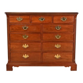 Thomasville Georgian Solid Mahogany Eleven-Drawer Dresser or Chest of Drawers