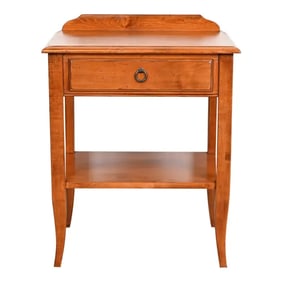 Ethan Allen French Country Solid Maple Bedside Table