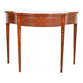 Baker Furniture Historic Charleston Federal Inlaid Mahogany Console or Entry Table