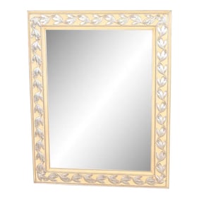 John Widdicomb French Regency Louis XVI Carved Painted Wall Mirror, 1950s
