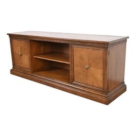 Sligh Furniture Regency Walnut Executive Sideboard Credenza, Circa 1960s