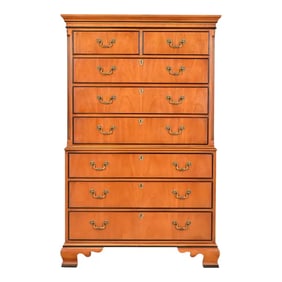 Drexel Chippendale Mahogany Highboy Dresser or Chest of Drawers