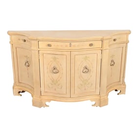 Century Furniture Italian Provincial Venetian Cream Painted Sideboard or Bar Cabinet