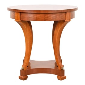 Henredon French Empire Carved Mahogany Tea Table or Center Table