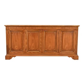 Kindel Furniture French Regency Louis Philippe Cherry Wood Sideboard or Bar Cabinet, Circa 1960s