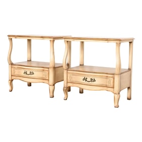 John Widdicomb French Provincial Louis XV Nightstands, 1950s