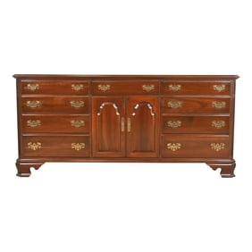 Ethan Allen Georgian Solid Cherry Wood Dresser or Credenza