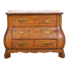 Baker Furniture Dutch Oak Bombe Chest or Commode