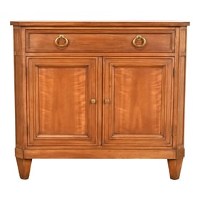 Kindel Furniture French Regency Louis XVI Cherry Wood Server or Bar Cabinet, Circa 1960s