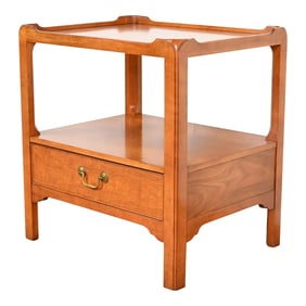 Baker Furniture Georgian Mahogany Two-Tier Nightstand or Side Table